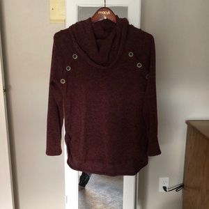 Maroon- cowl neck sweater